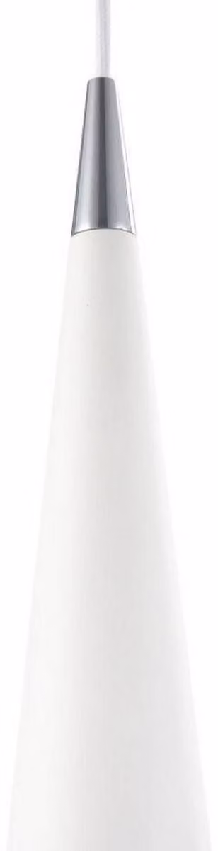 Casa Padrino lampada a sospensione bianco / argento Ø 10 x H. 158 cm - Lampada a sospensione rotonda in metallo
