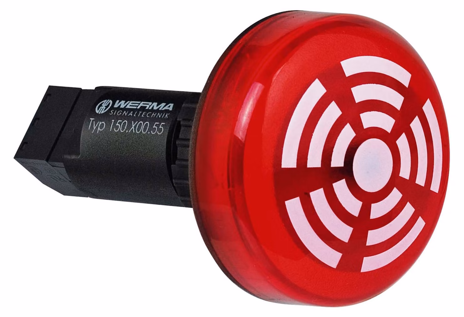 WERMA Dispositivo di segnalazione combinato LED Werma Signaltechnik 150.100.55 Rosso Luce continua 24 V/DC 80 dB