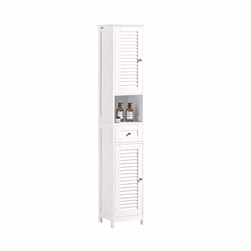 SoBuy Mobile Colonna Bagno Salvaspazio Bianco Armadio Alto
