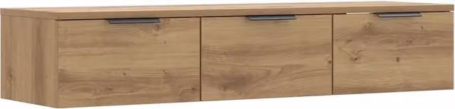Pensile a muro moderno in legno composito color rovere marrone con finitura opaca L: 102 cm, P: 30 cm, H: 20 cm – 1
