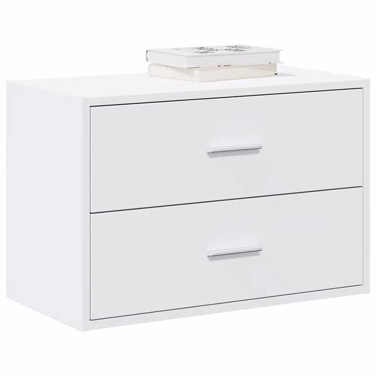Armadio vidaXL con 2 Cassetti Bianco in Legno Multistrato e MDF L/P/H: 60 x 31 x 40 cm
