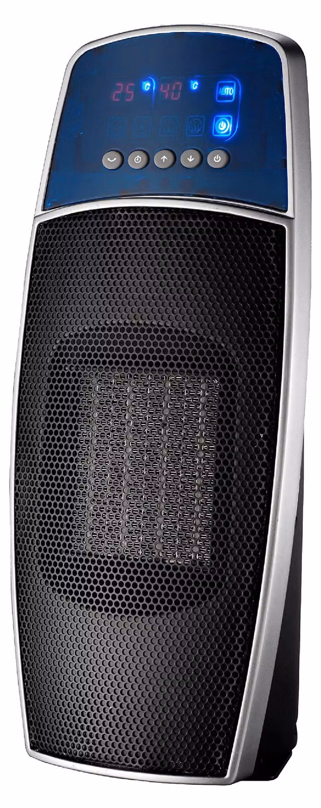 Riscaldatore ceramico a forma ovale, con display a LED e telecomando, 1500 W