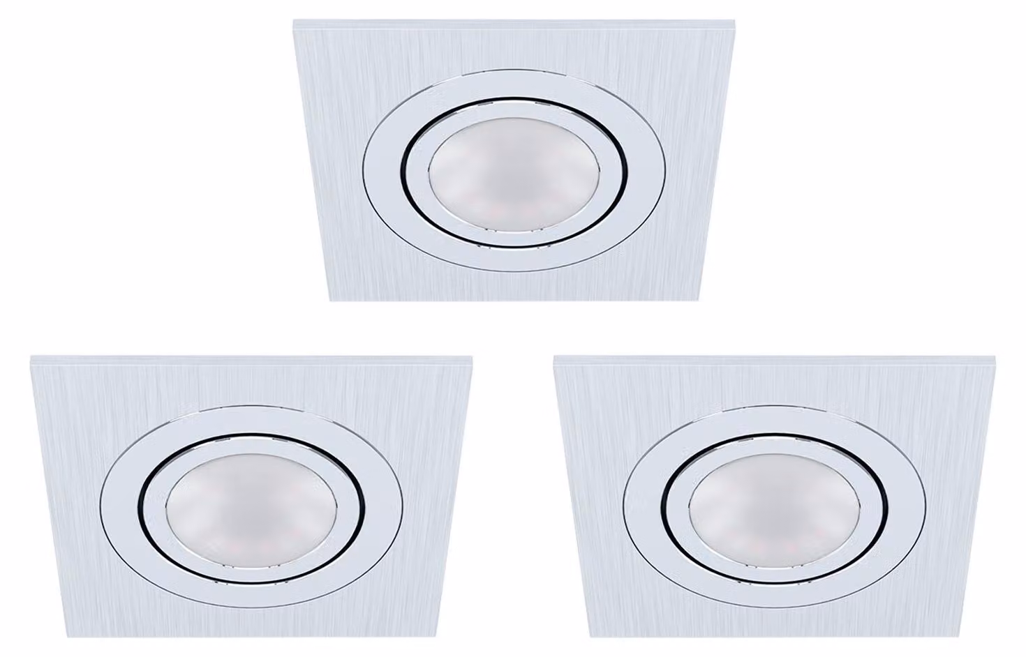EGLO AREITIO, Faretto da incasso, GU10, 1 lampadina, LED, 3000 K, Alluminio