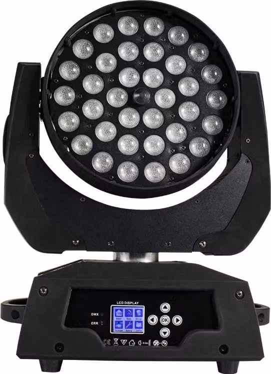 Luce Moving Head, funzione di miscelazione RGBWA UV, funzione zoom regolabile, 1 pezzo 36X18W, spina UE