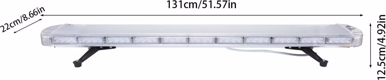 Striscia LED, 96 LED ad alta intensità, 15 modalità di lampeggio, BIANCO