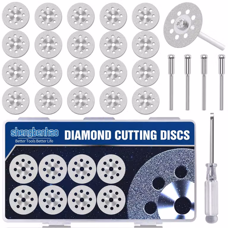 Lama da taglio diamantata da 20 mm per Dremel, confezione da 20 pezzi, ideale per tagliare pietra, vetro, Vetroceramica e marmo