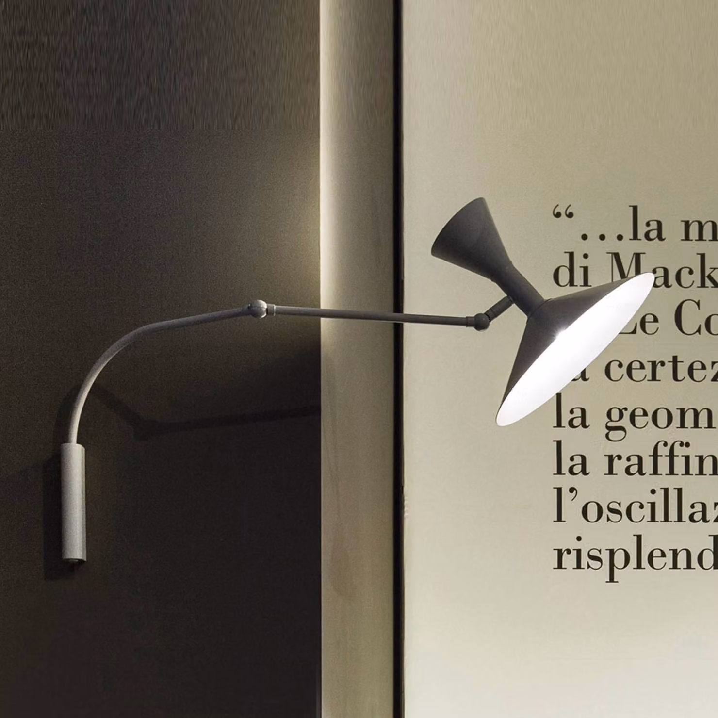 Nemo Applique da parete Lampe de Marseille, Alluminio / Grigio / Zincato, Soggiorno / Sala da pranzo, Alluminio, Applique