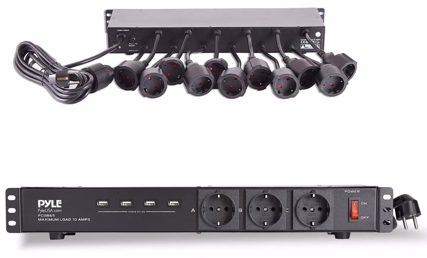 Ciabatta multipresa con 19 prese, 4 porte USB e cavo da 4,5 metri