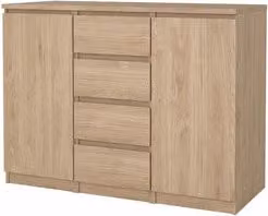 KIT MADIA 2ANTE+4CASS NAIA 121X50X91CM ROVERE