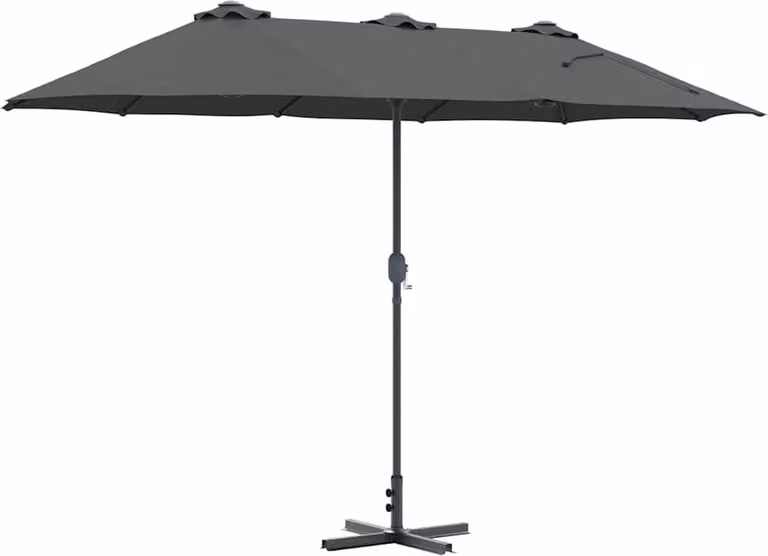 Ombrello da giardino Antracite 370 x 197 x 239 cm