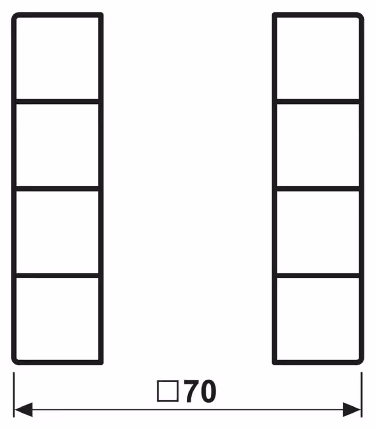 Jung Tastensatz komplett 4-fach LS504TSASWM (LS504TSASWM)