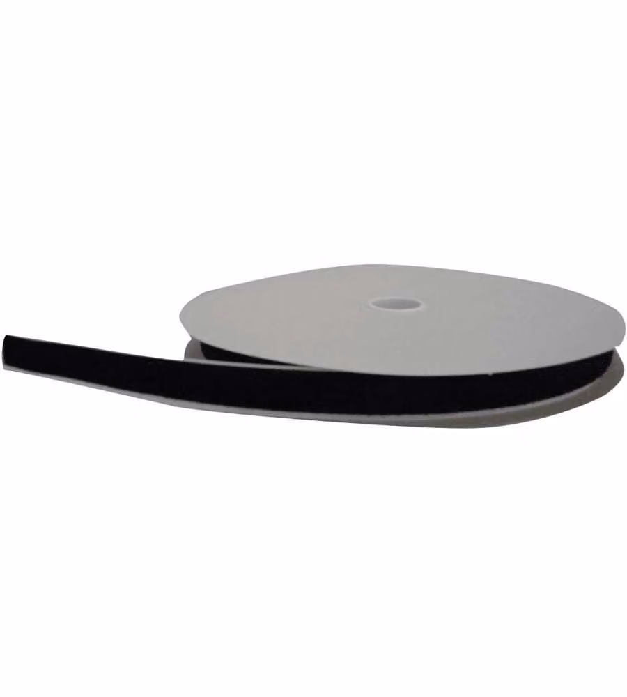 ROSH Nastro adesivo velcro femmina 20 mm x 25 m nero autoagganciante