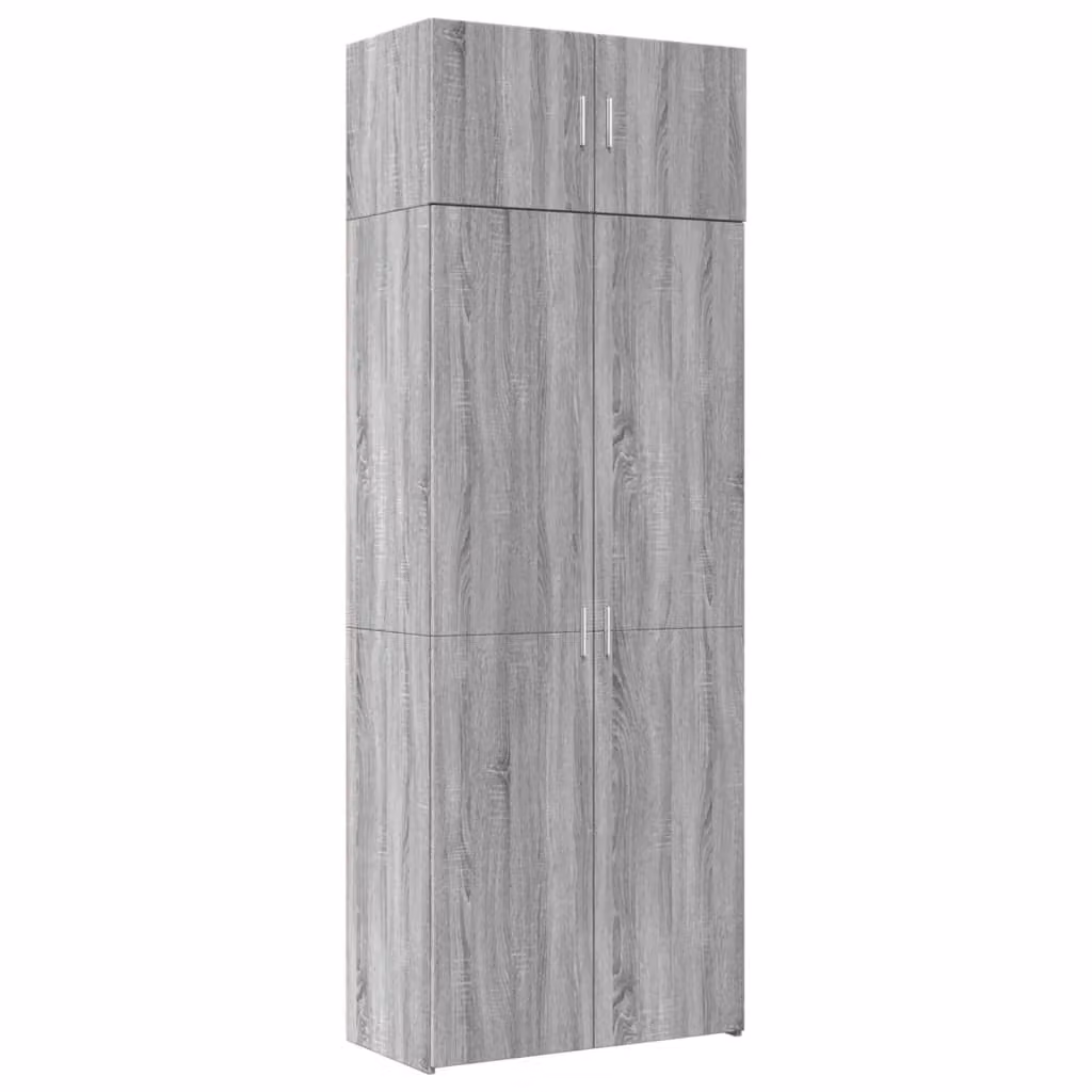 Armadietto Grigio Sonoma 80x42,5x225 cm in Truciolato