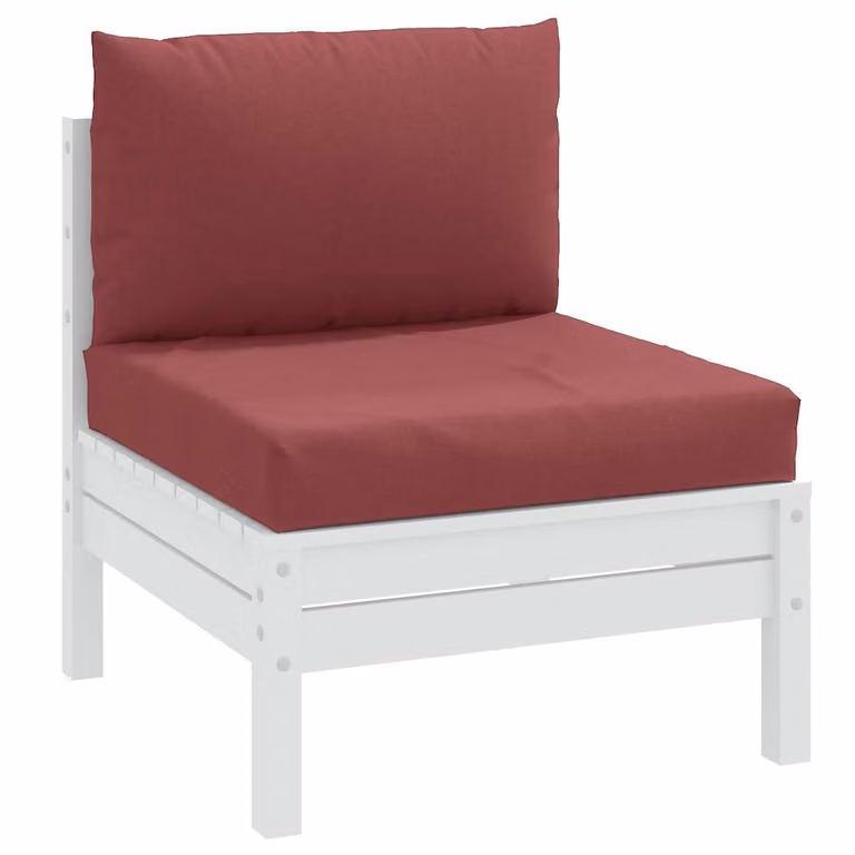 Set di 2 cuscini per pallet vidaXL in tessuto rosso, forma quadrata e resistente ai raggi UV