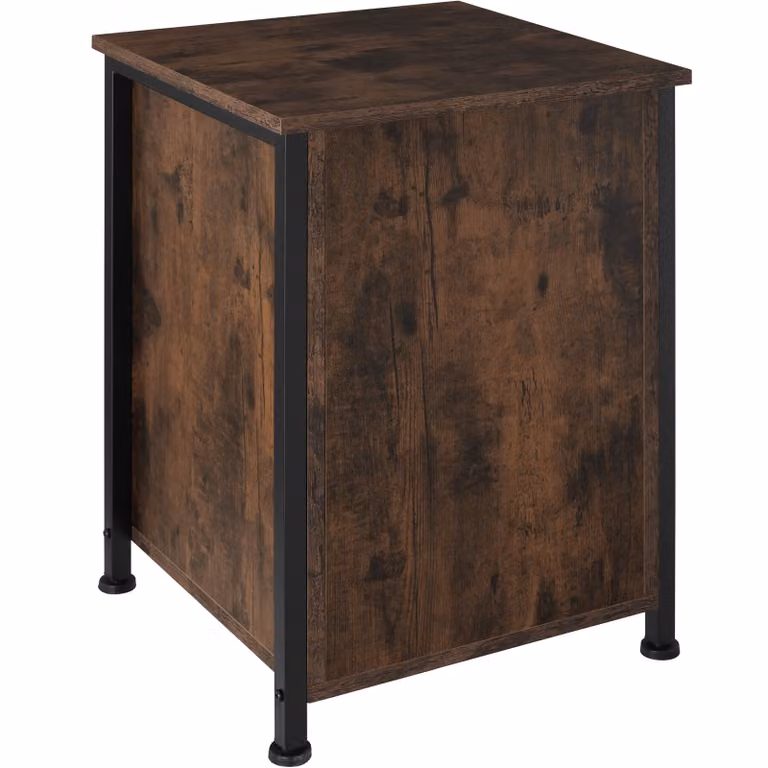 Comodino Waterford TecTake in stile industriale color marrone con finitura opaca L/P/H: 40 x 42 x 60,5 cm