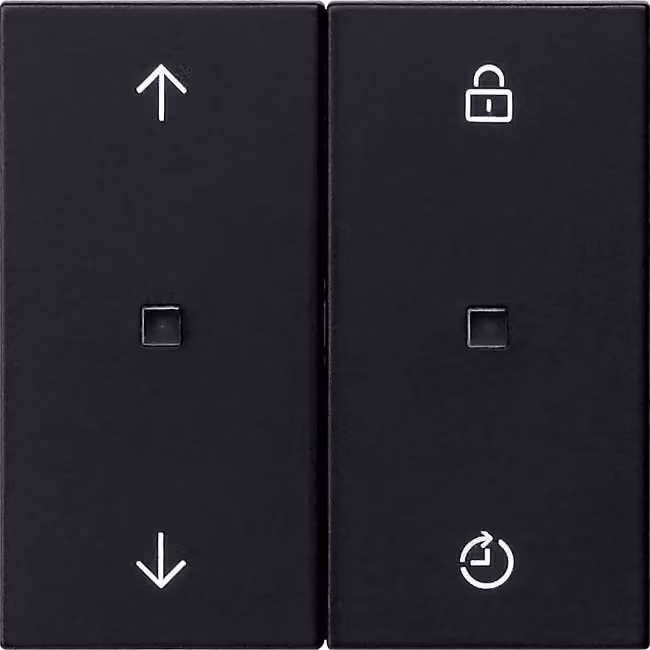 Gira Gira eNet Pannello di comando wireless Memory con frecce Sistema 55 Nero m 5492005