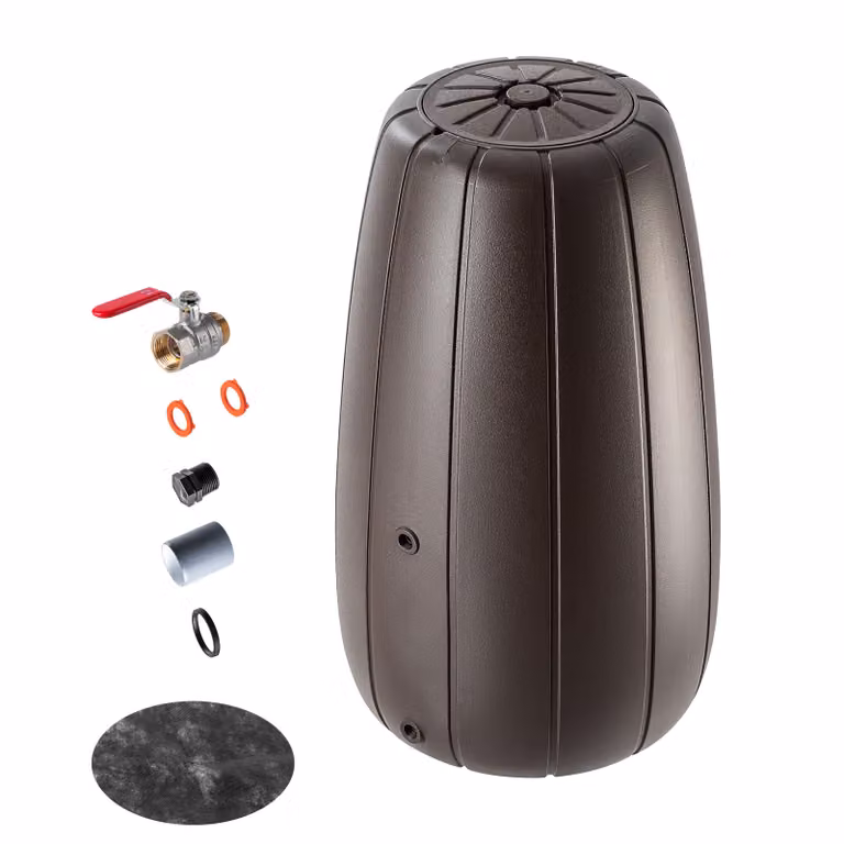 Serbatoio per acqua piovana KADAX Serbatoio per acqua piovana 200L + rubinetto con vaso per fiori 2in1
