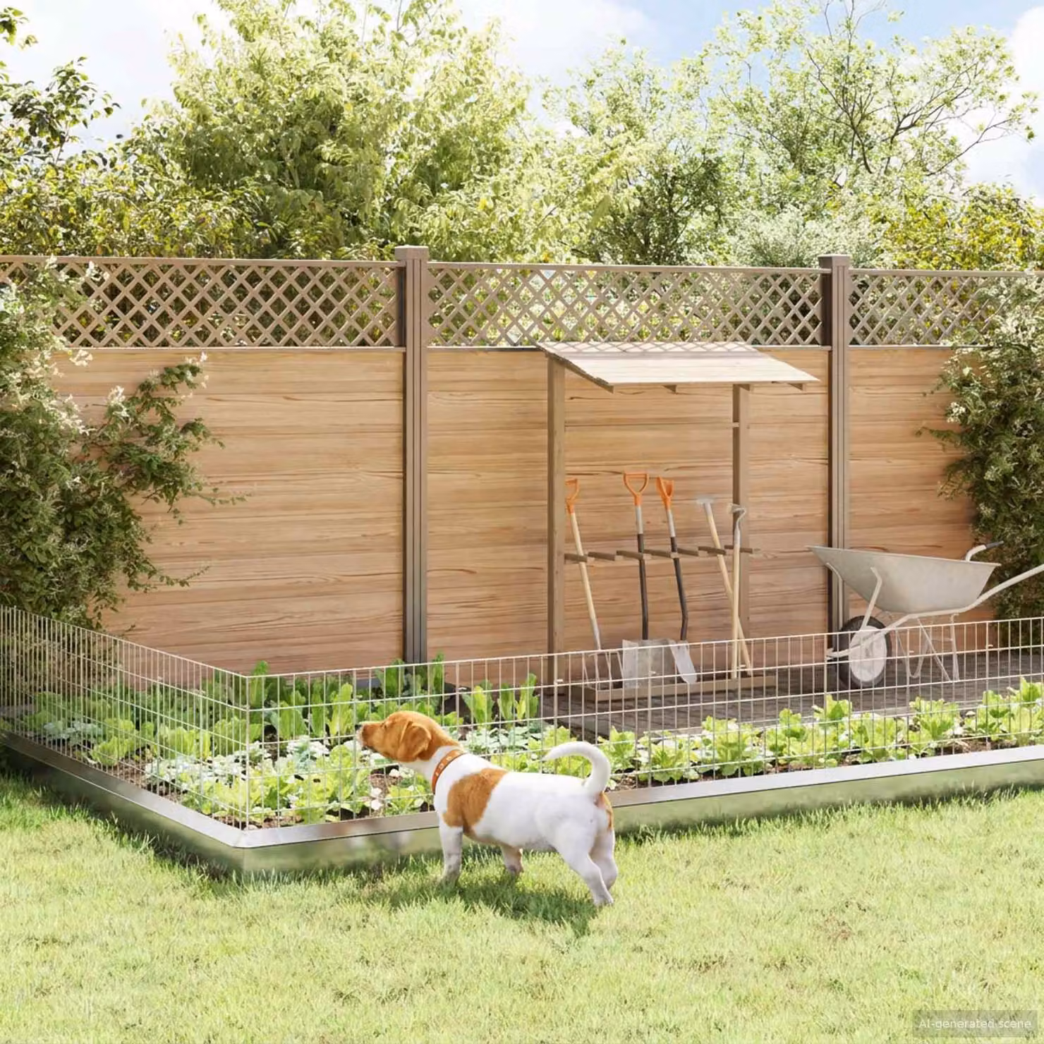 vidaXL Recinzione da Giardino in Acciaio Zincato con 48 Picchetti, Argento, L/P/H: 35 x 50 x 3,5 cm