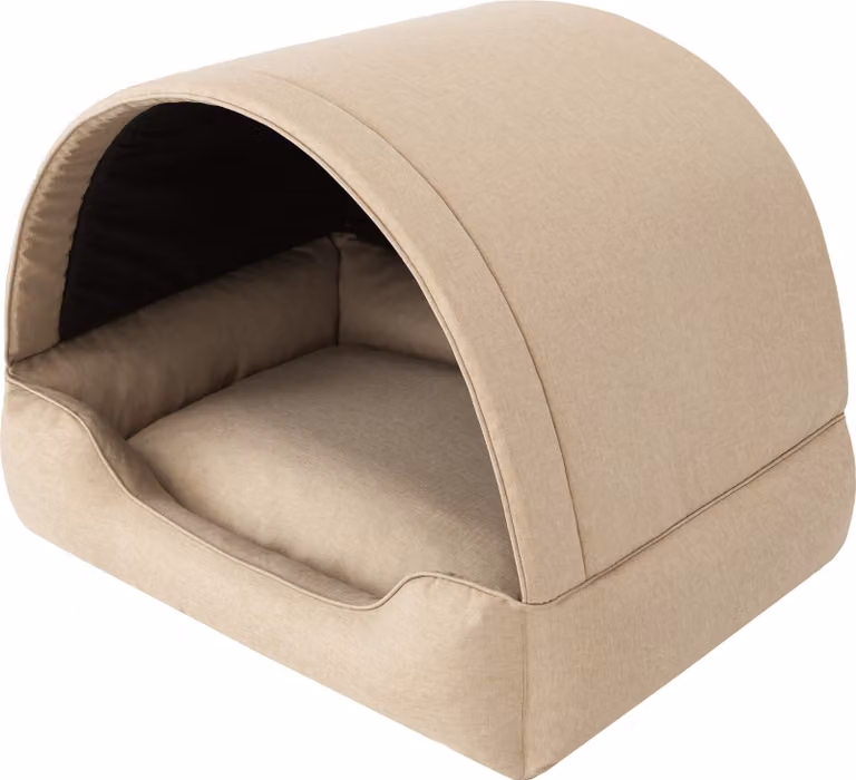 Lettino per cani, casetta per cani in tessuto, grotta per gatti, cuccia per cani, cesto per cani, sdraio per cani, posti letto, mobili per animali, divano per cani, beige, L: 60x47 cm
