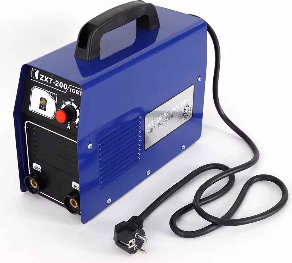 Saldatrice - Saldatrice ad elettrodo MMA/ARC - 220 V - 3 kW - Campo di corrente 20-120 A - Salda 2-10 mm - Peso 3,8 kg - Blu zaffiro