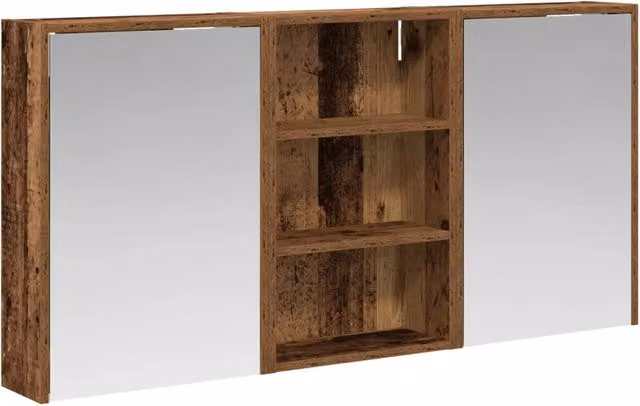 Set di Armadi da Bagno | Armadio da bagno con lo scaffale 3 pz 126 x 16 x 62.5 cm