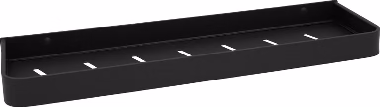 QUVIO Mensola da bagno - Mensola da bagno - Mensola a muro - Montaggio a parete - Metallo - Nero - 50 cm