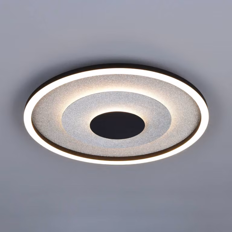 Reality Leuchten Plafoniera soffitto Yomo, Nero, Soggiorno / Sala da pranzo, Metallo, Moderno, Plafoniera