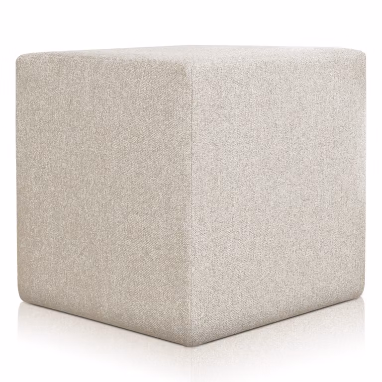 Pouf Rubino 53 x 53 cm Beige