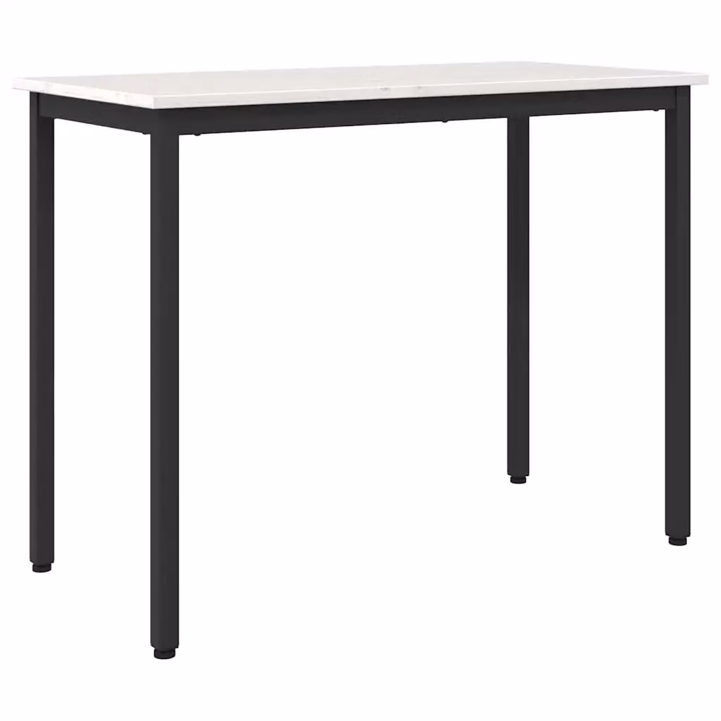 vidaXL Tavolo Moderno Bianco in MDF Laminato e Metallo L: 100 cm, P: 50 cm, H: 77 cm
