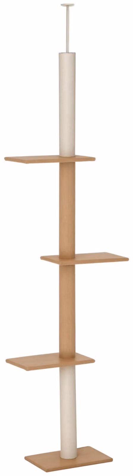 PawHut, albero per gatti, tiragraffi, struttura per arrampicata, altezza regolabile, albero giochi, color kaki