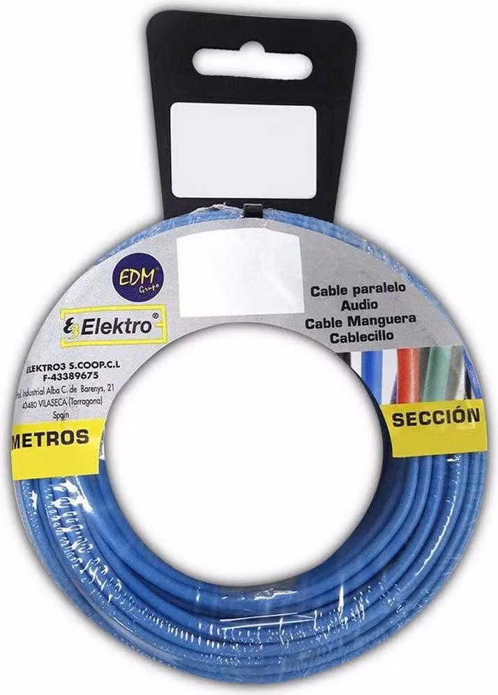 Avvolgicavo flessibile 6mm. blu 10mts senza alogeni