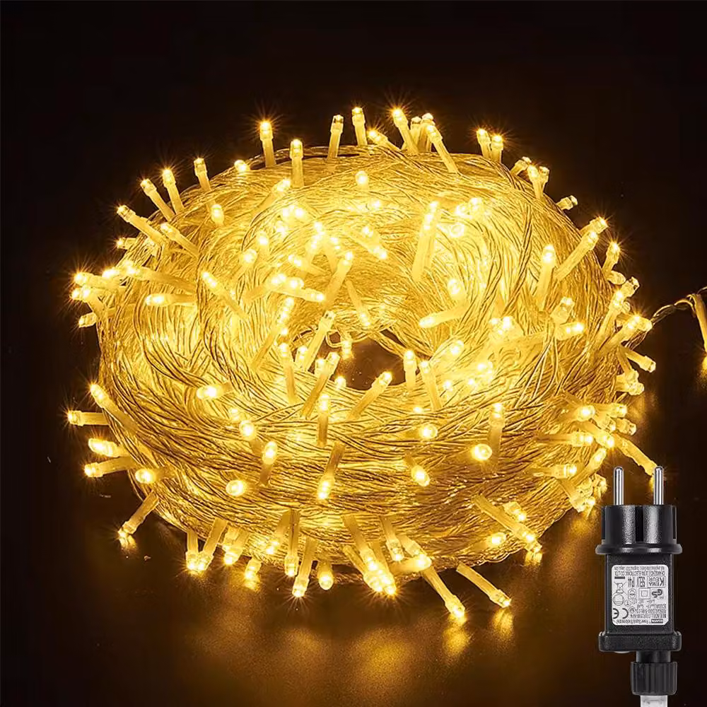 30m 300 LED Fairy Lights 8 modalità di luce impermeabile Fairy Lights Indoor Garden Party Natale Halloween Wedding Decoration, bianco caldo