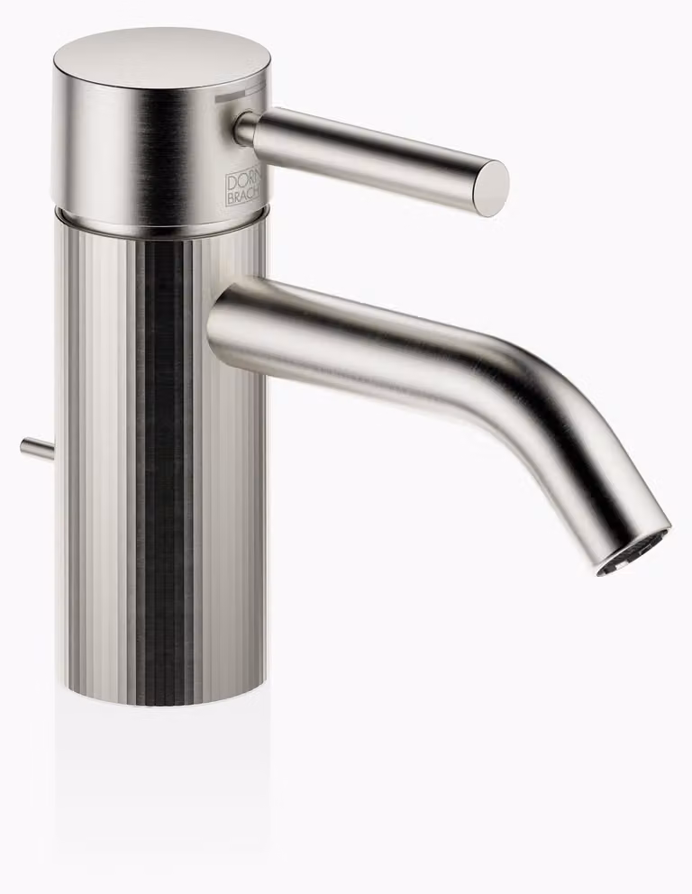 Dornbracht META Mitigeur monocommandé pour lavabo avec vidage, saillie 125mm, avec structure à facettes, 33505660-06, 33505660-06