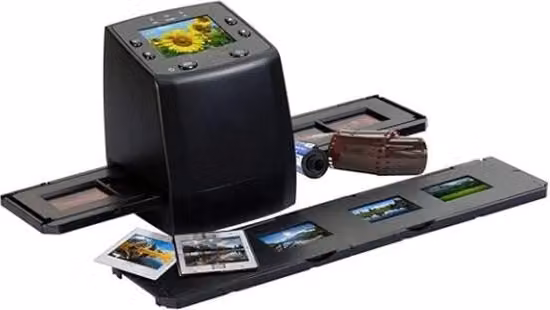 Diascanner Yanela per la scansione di film e diapositive, colore nero, con connessione USB-A