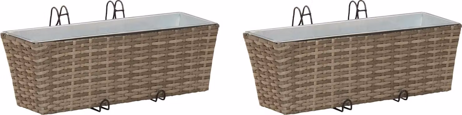 Ringhiera 2 pcs 50 x 17 x 17 cm Metallo