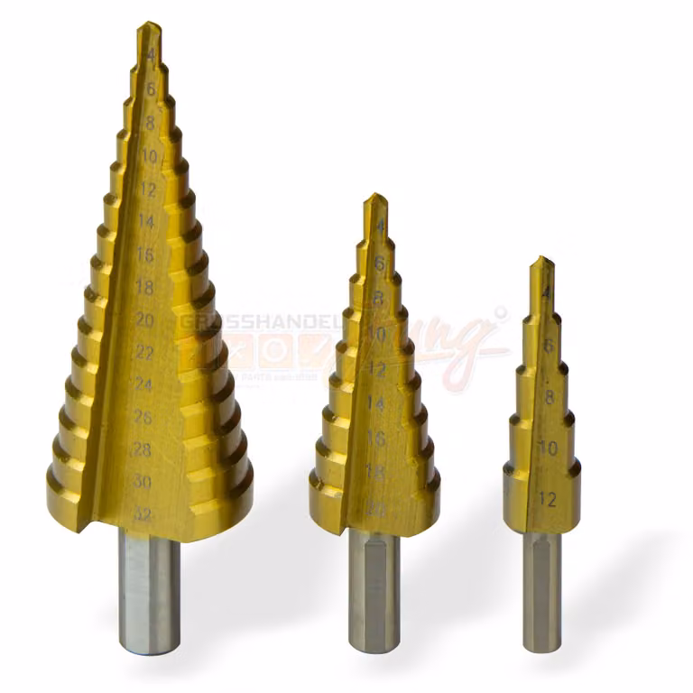 Set di punte a gradino HSS-G 4-32 mm, 3 pezzi