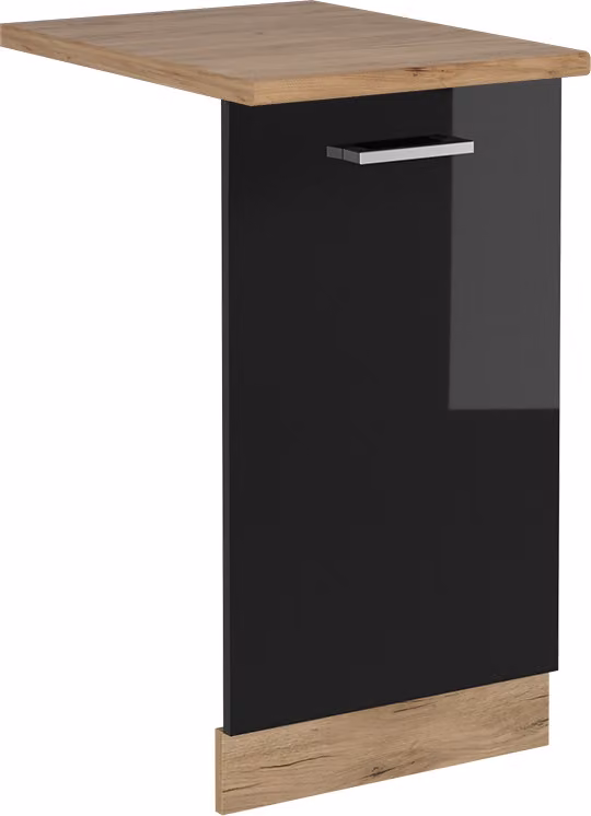 Pannello frontale della lavastoviglie Vicco R-Line Nero lucido 45 cm , PL Rovere, Model 54962