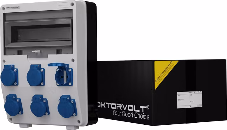 Distributore di corrente Doktorvolt TD 6x230V con combinazione di prese Mennekes 0564