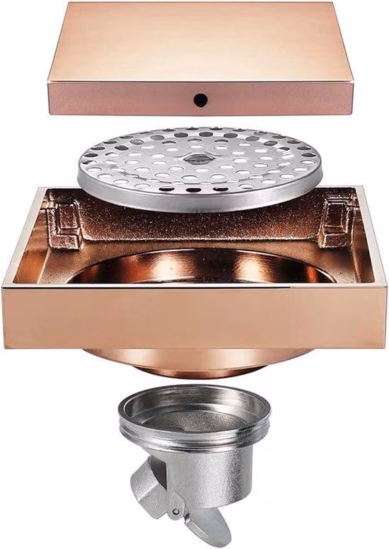 Filtro per bagno - Sistema anti-odori - 10 cm quadrato - Vetro rosa