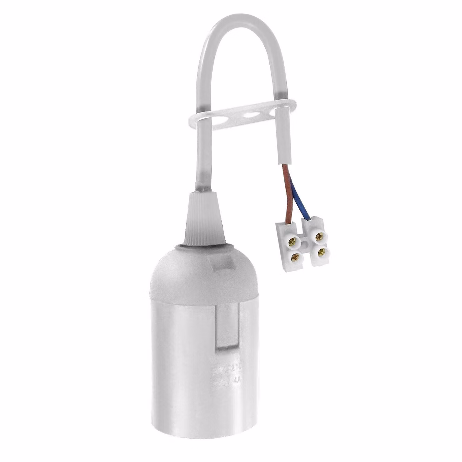 Portalampada E27 Virone LH/E27-20/W/PZ, con cavo e morsettiera