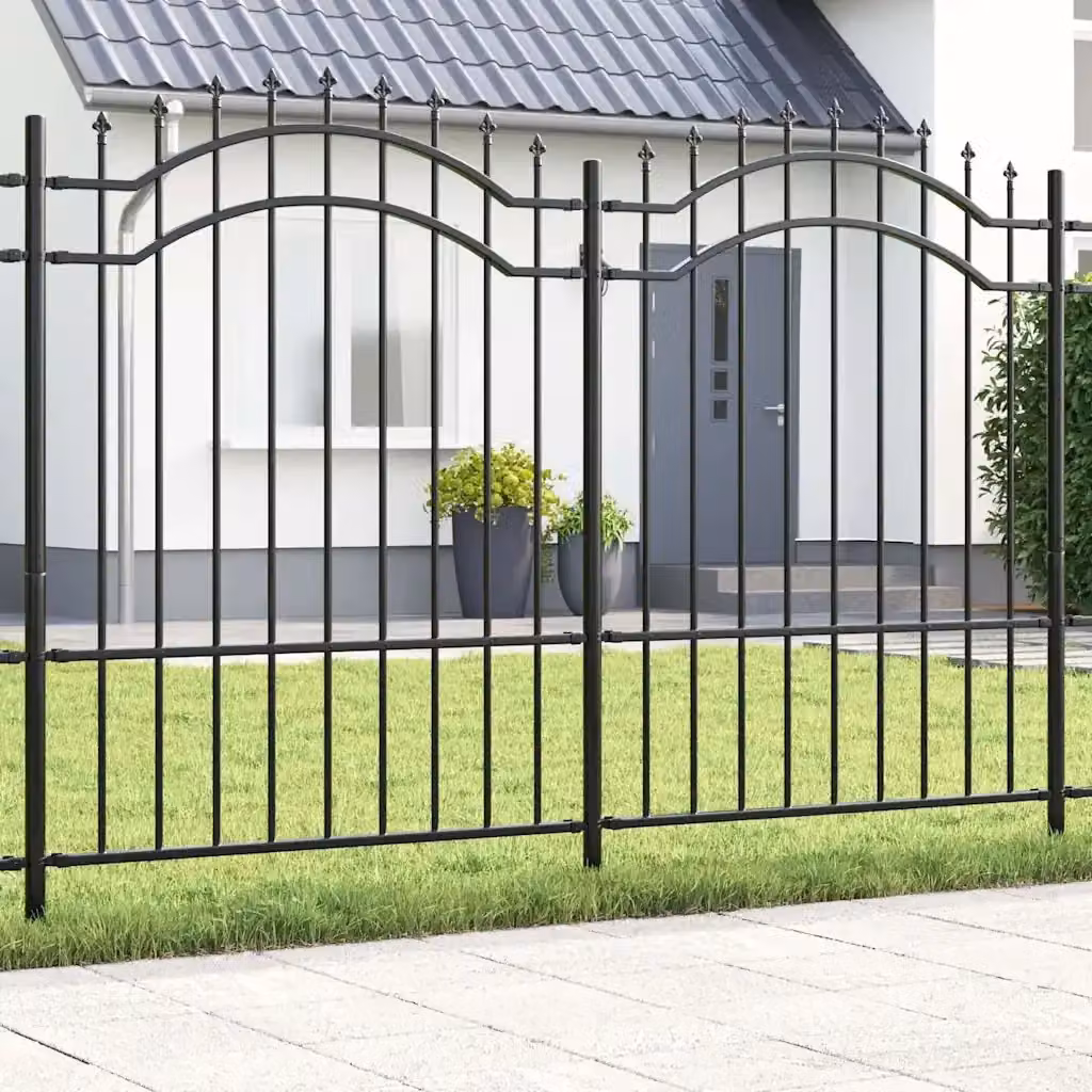 Recinzione per giardino Woerden in acciaio grigio L: 240 cm, H: 190 cm – 2