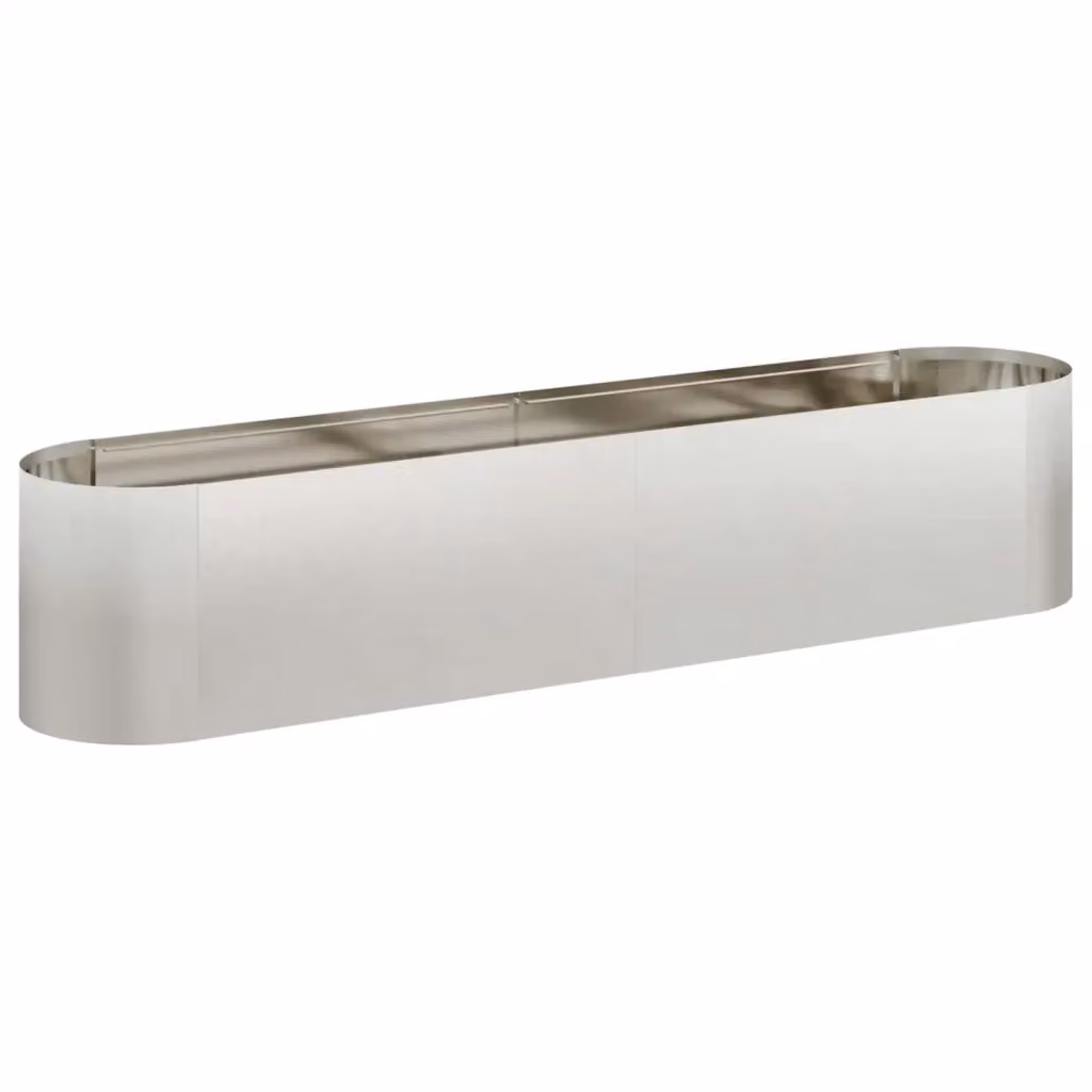 Letto rialzato da giardino vidaXL in acciaio inox color argento L: 200 cm, P: 40 cm, H: 40 cm – 2
