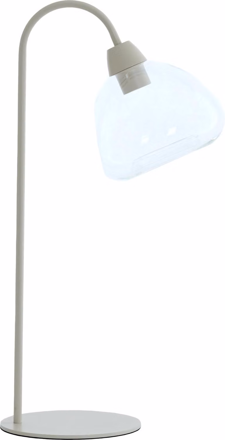Lampada da tavolo - beige - BISHO - vetro - lampada da scrivania - E27 - 8056843 - Light & Living