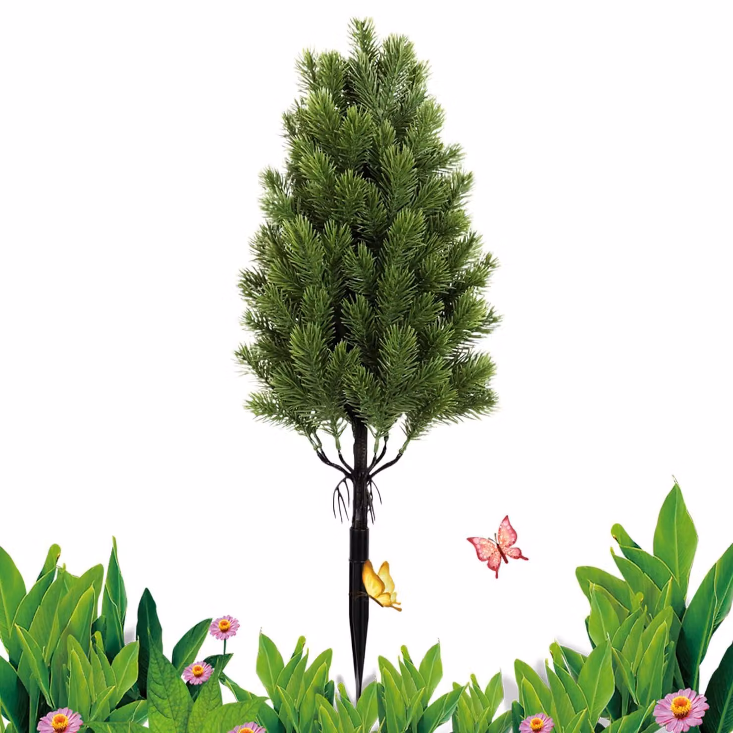 Albero di cedro artificiale, con design realistico, ideale per la decorazione esterna