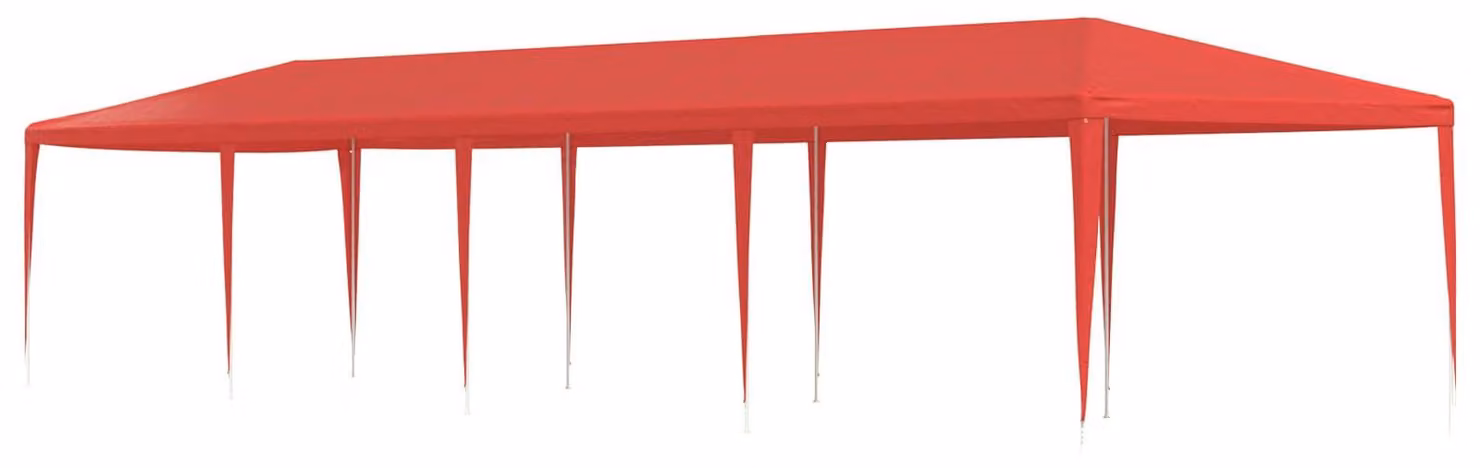 Tenda Party Rosso 1200 x 300 x 255 cm PE e Acciaio