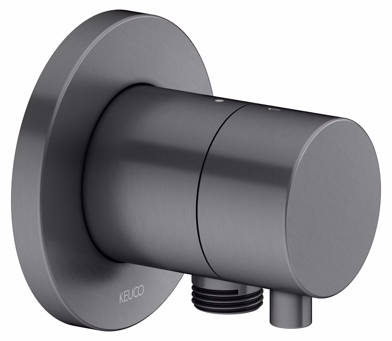 KEUCO IXMO Vanne d'inversion à encastrer 2 consommateurs, raccord de flexible avec poignée Comfort, sans arrêt, rosace ronde, 59556131101, 59556131101