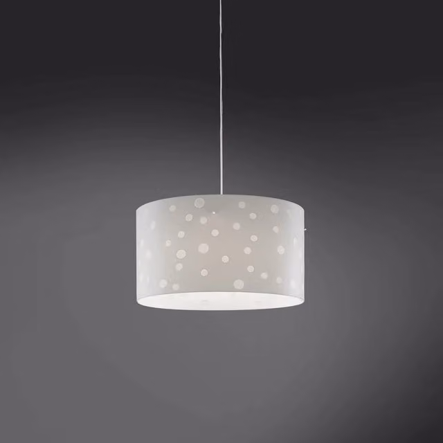 Lampadario sospeso moderno Linea Zero Polilux Bianco in plastica con 3 luci E27