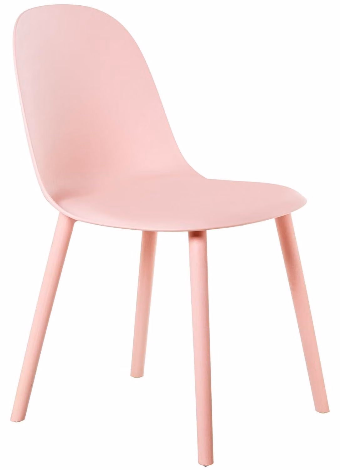 Set di 4 sedie in polipropilene, colore rosa, dimensioni 49x45x81 cm