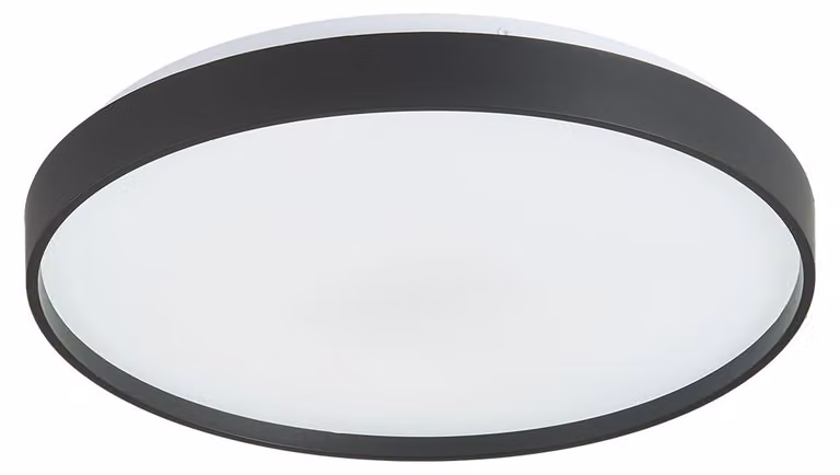 Zimilo, plafoniera LED da 36W, diametro 38cm, lampada da soffitto moderna, con temperatura di colore regolabile da 3000K a 5000K, ideale per soggiorno, camera da letto e cucina, colore nero