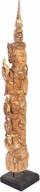 Figura decorativa orientale in legno Wanderlust Deco L: 12,5 cm, P: 7,5 cm, H: 76 cm – 1